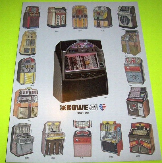 Rowe AMI Original 1993 Jukebox Sales Flyer 16 Models - Etsy Denmark