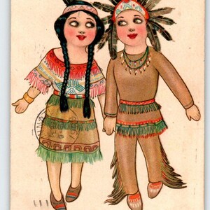Carte postale Saint Valentin - Série enchanteresse demoiselle de cuivre série 104 wooers en bois, cadeau unique