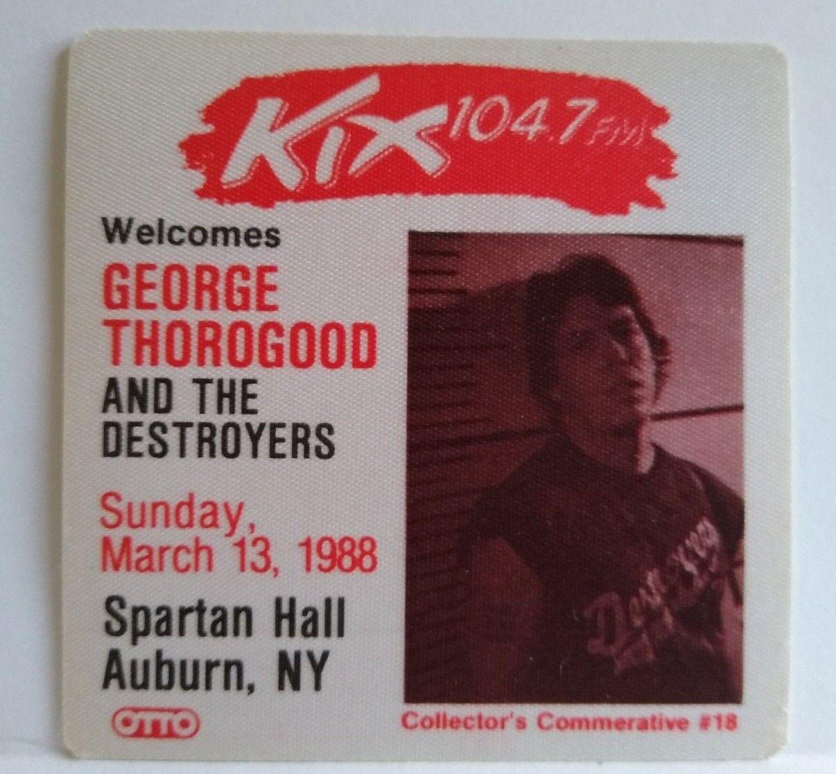 Thorogood, George Thorogood And The Destroyers 1988 Collectors Cloth Fabric Patch Rock