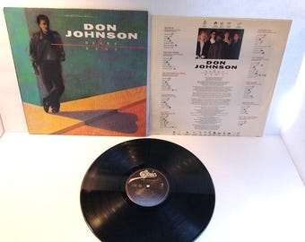 Don Johnson Heartbeat 1986, album vinyle LP, pochette rabattable Miami Vice, cadeau unique