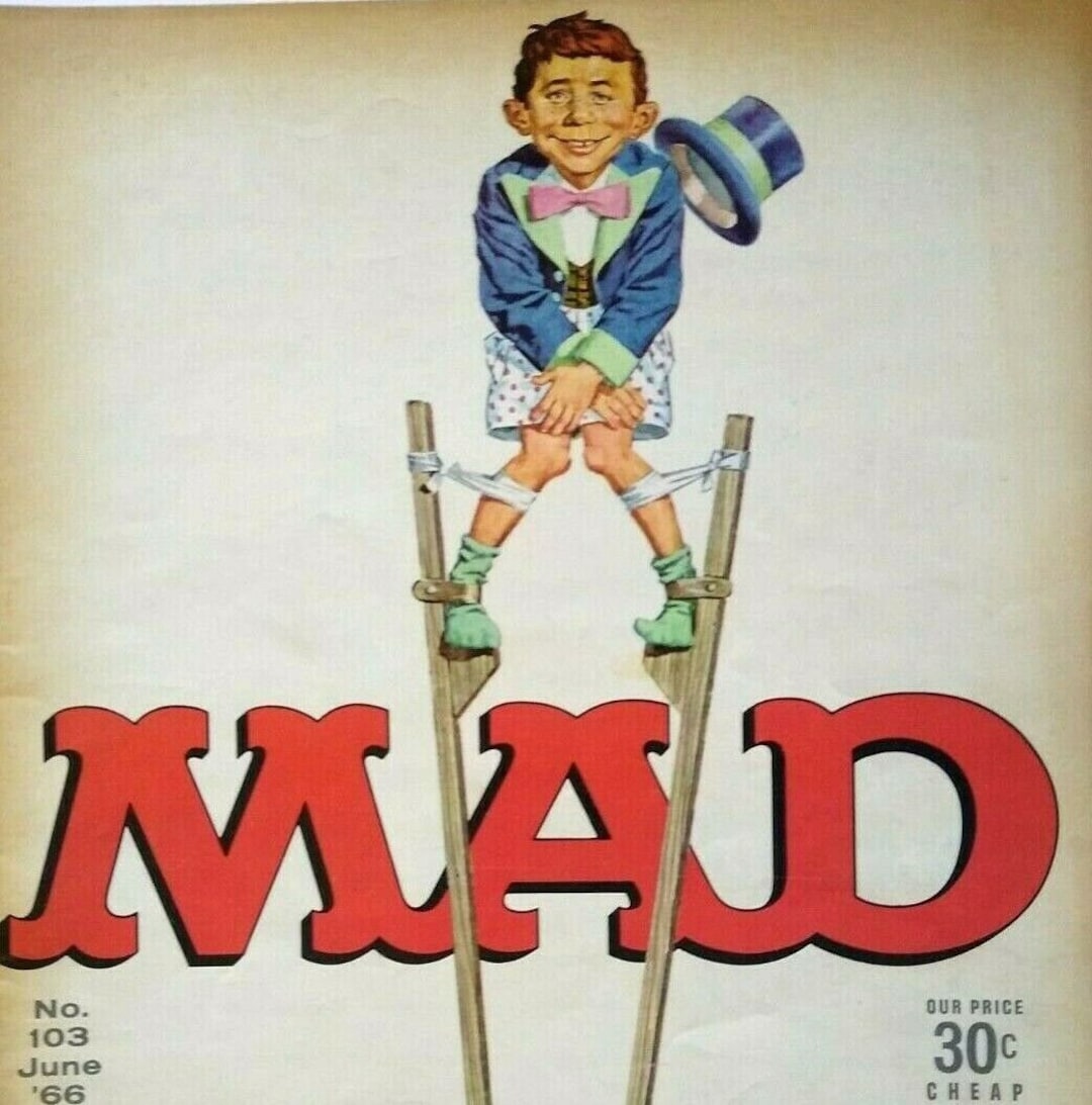 MAD Magazine June 1966 Issue 103 Movies TV Agony of Love Honey - Etsy