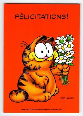 Vintage 1978 Garfield Artist Card by Jim Davis - Félicitations Vintage 1978 Garfield Artist Card by Jim Davis - Félicitations