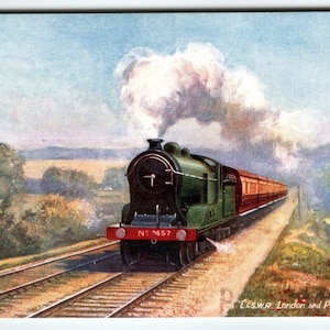 Eisenbahnzug Postkarte Tuck No 457 London Plymouth Express L & SWR Eisenbahn 9662
