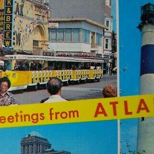 Atlantic City Postcard Greetings From Lucy Elephant Lighthouse Tram New Jersey Unique Gift
