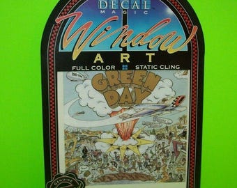 Green Day Dookie Vintage Original Window Art Magic Cling NOS Licensed 1994 Punk Unique Gift
