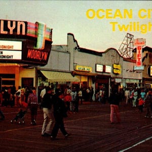 Carte postale Ocean City New Jersey The Omen Gator Movies Moorlyn Theatre Boardwalk Cadeau unique