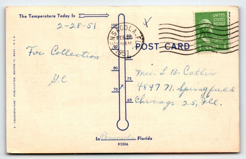 Greetings From Florida Large Letter Linen Land of Sunshine State ...