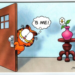 Carte postale Garfield Cat It's Me Jim Davis Comic Orange Tabby 1978 Dessin animé inutilisé Cadeau unique