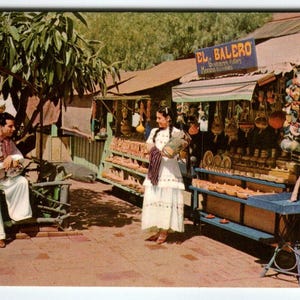 Carte postale Union Oil 76 essence 1939 Espagnols vendant des marchandises El Barero Calif