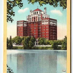 Nouvelle église presbytérienne Highland Park Carte postale en lin Dallas Texas Carte postale Curt Teich