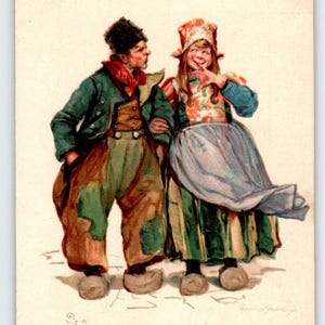 Raphael Tuck Postcard – “Mit All Mine Luff” – Dutch Couple Frances Brundage 102