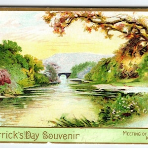 Carte postale de la Saint-Patrick John Winsch Back La rencontre des eaux du lac Killarney
