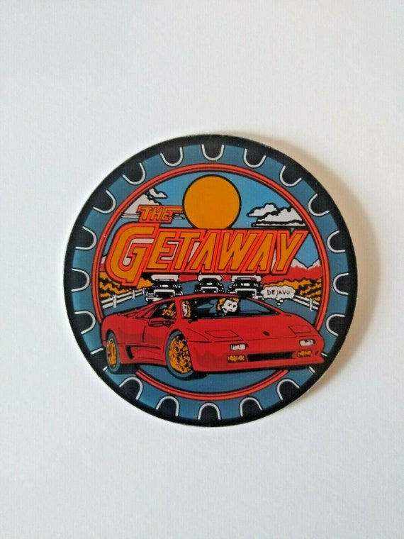 Williams The Getaway High Speed 2 Pinball Coaster Promo Plastic Original NOS 