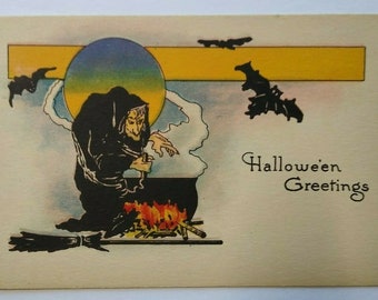 - reproduction / unused PO34x Postcard Halloween ref.2