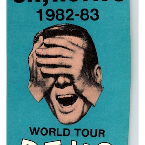 Vintage DEVO "oh, no! it's 1982-83" World Tour Concert Paper Pass Ad New Wave