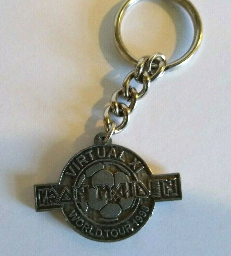 Iron Maiden Keychain Heavy Metal Music 1998 Virtual XI World Etsy