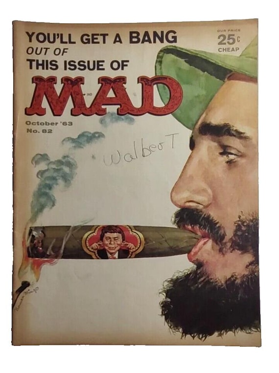 MAD Magazine Oct 1963 No 82 Fidel Castro Alfred Hitchcock the