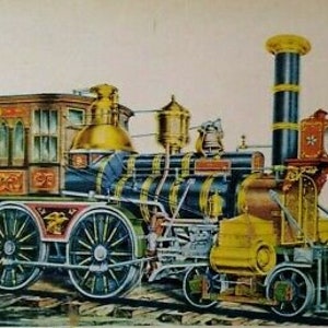 Wyoming vintage Railroad Card Locomotive Train # 9 Richard Norris 440 Railway cadeau unique