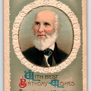 Geburtstagspostkarte signiert John Greenleaf Whittier Poet Deutschland Serie 574 Platon Einzigartiges Geschenk