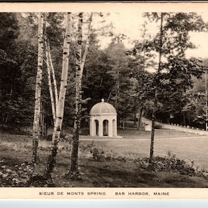 Carte postale Sieur De Monts Spring Bar Harbor, Maine, Gazebo Round Building, carte postale cadeau unique sans affichage