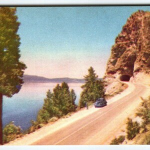 Union Oil 76 Gasoline Postcard 1939 Cave Rock Highway Vieille Voiture Publicité Gaz