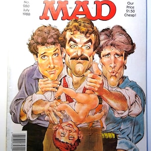 MAD マガジン 1988 年 7 月号 #280 3 人の男と 1 人の赤ちゃん 美女と野獣 放送