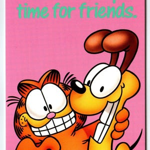 Garfield Katze Postkarte Odie Dog Freund Jim Denim 1978 Orange Tabby Kätzchen Cartoon Einzigartiges Geschenk