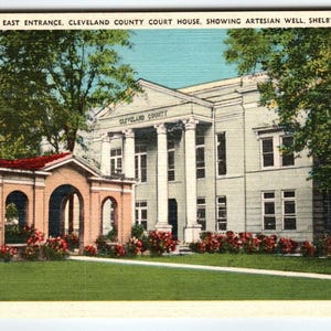 Carte Postale Linge de puits artésien de Shelby en Caroline du Nord au palais de justice du comté de Cleveland