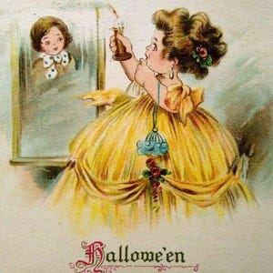 ビクトリア朝のハロウィーンポストカード タックス 803 子供 オリジナル 1914 プロビデンス RI ユニークなギフト