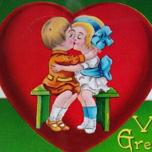 Carte postale Saint-Valentin Gel Barton & Spooner série 7130 Emaus PA 1910 vintage cadeau unique