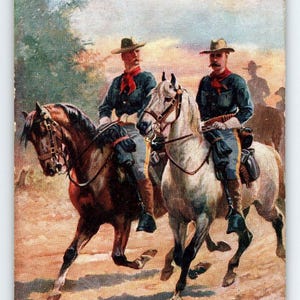 Carte postale Les cow-boys du Far West chevauchant des chevaux, Raphael Tuck, Harry Payne, oeuvre d'art 2630