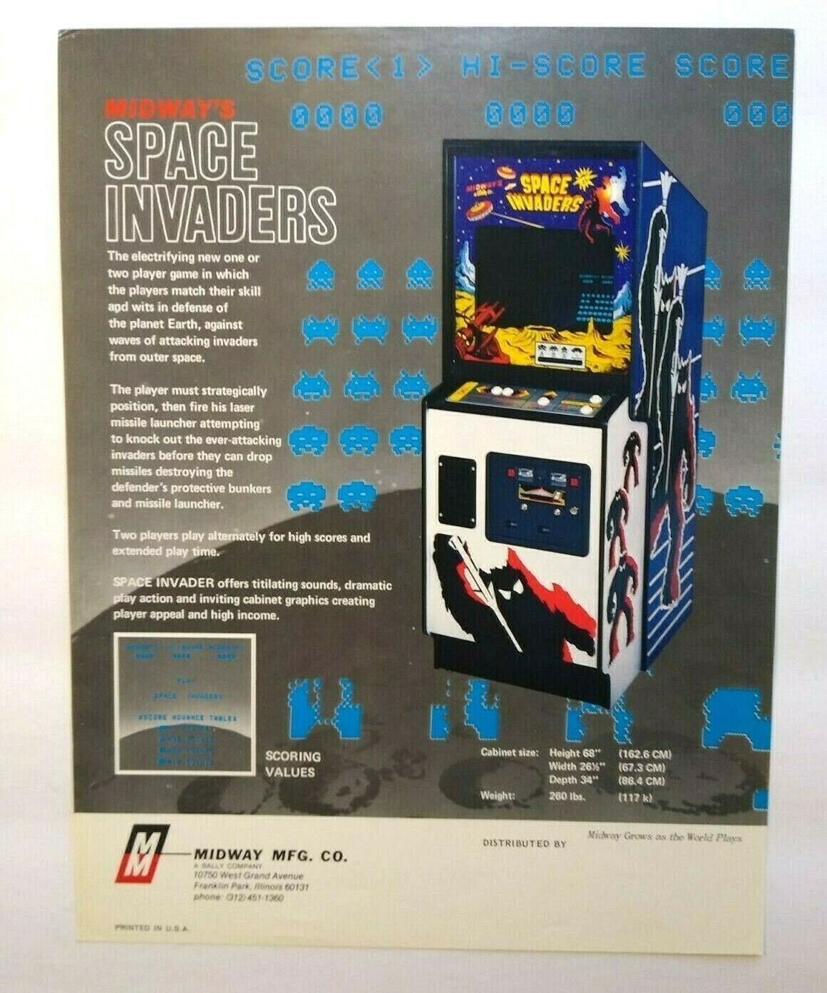 Space Invaders Midway Side Art Arcade Cabinet Artwork Graphics Decals Full Set