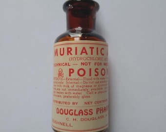 Poison Bottle - Vintage Skull and Crossbones “POISON!CAUTION