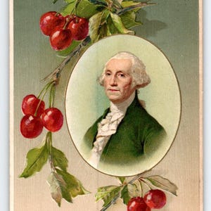 Carte postale George Washington, le père de son pays, John Winsch de retour, Allemagne