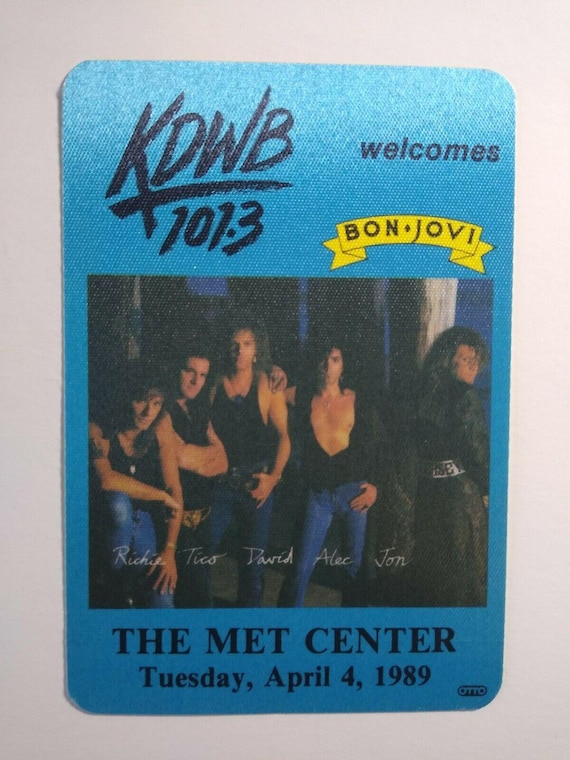 Bon Jovi Backstage Pass - 1989 Concert Tour, Hard Rock Music - Etsy