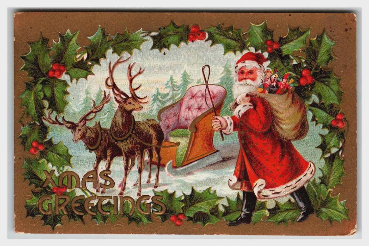 Antique German Santa in Sleigh - Etsy
