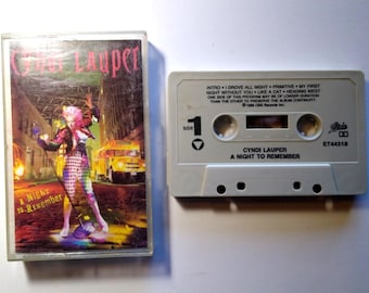 Cyndi Lauper A Night To Remember Cassette Tape 1989 New Wave Pop Rock Synth-Pop