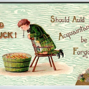 St Patrick&#39;s Day Postcard Germany Embossed Unused 2040 Gottschalk Dreyfuss Davis Unique Gift