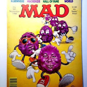 MAD マガジン 1988 年 9 月号 #281 カリフォルニア レーズン ストリート 他所 違う世界