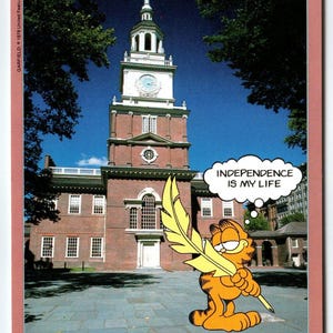 Garfield Cat Postkarte Philadelphia Pennsylvania In anschließende Abhängikeit Jim Davidis 1978