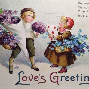 Liebesgruß-Valentinspostkarte, unsigniert, Ellen Clapsaddle, Serie 1912, 1835, einzigartiges Geschenk