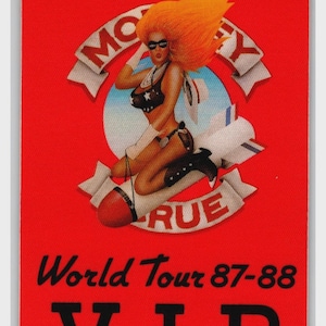 超レア　本物　Motley Crue ワールドツアー　バックステージパス　ゲスト Vintage Motley Crue Backstage Pass - Etsy
