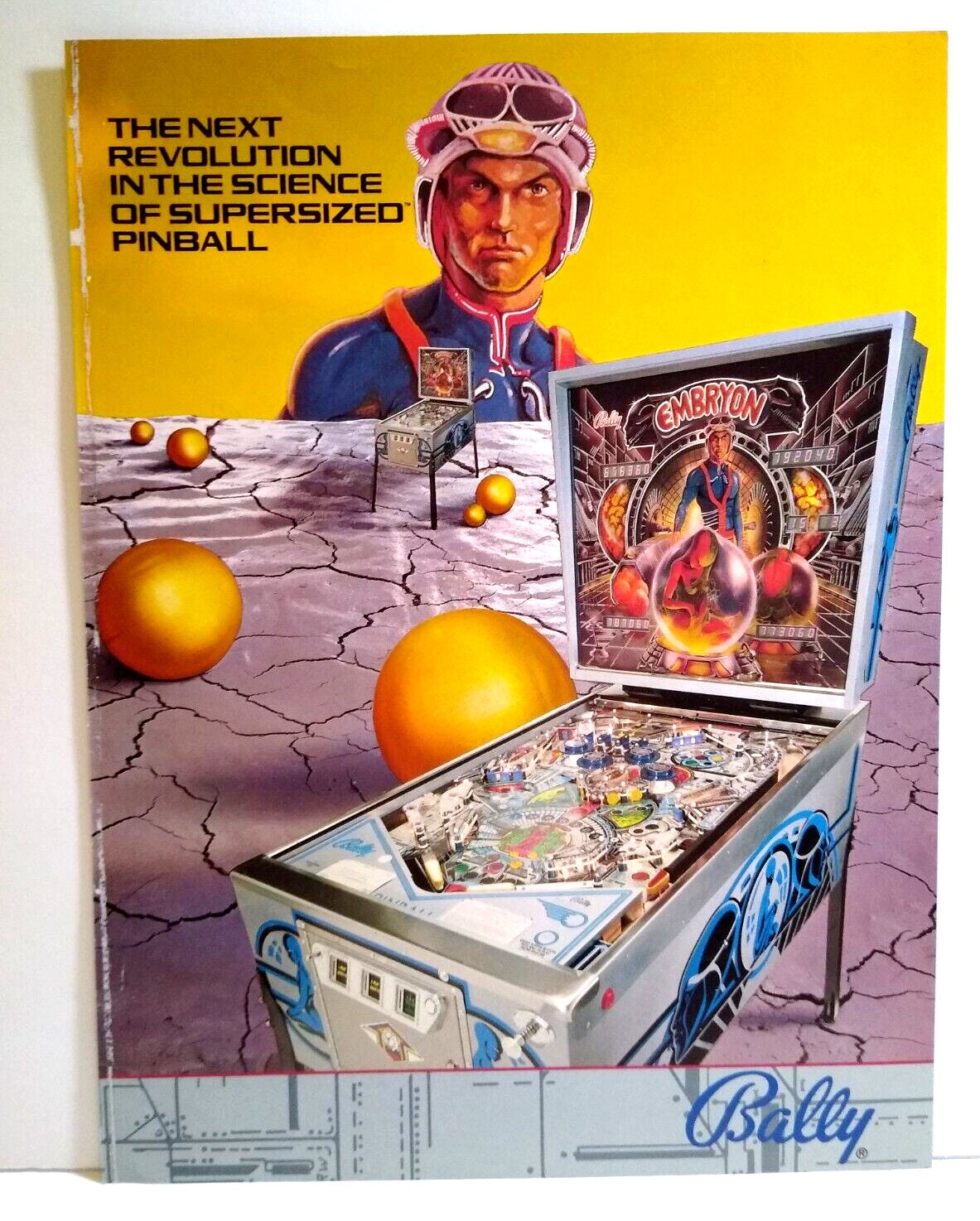 Embryon Pinball Flyer Original 1981 Game Artwork Space Age Etsy