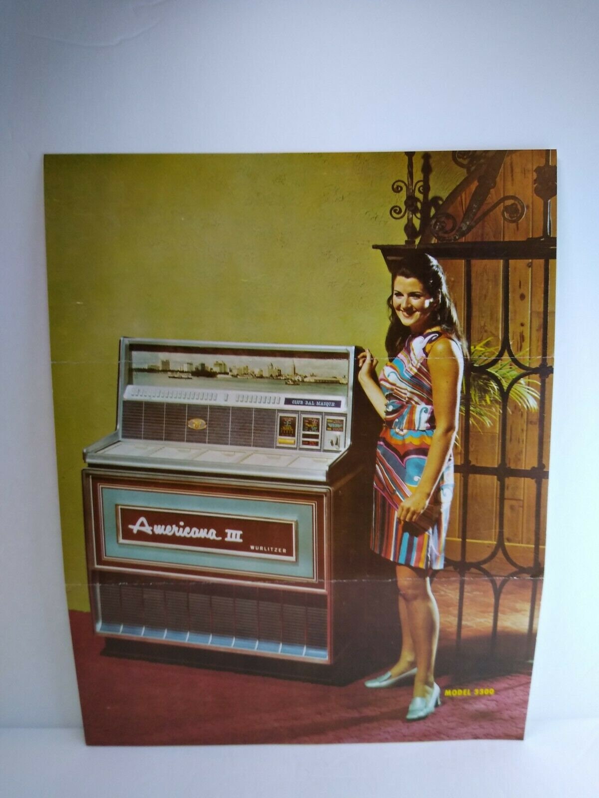 Jukebox Flyer Art & Collectibles Color Wurlitzer Americana Jukebox Flyer Vintage ...