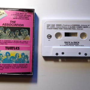 Cassette de la collection The Turtles dos à dos de The Association Tubes des années 1960