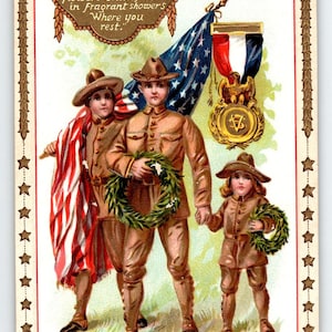 Dekoration Dayton Day Postkarte Tuck Junge Familie In Uniform 179 Geprägt