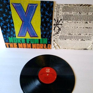 X More Fun In The New World Vinyl LP Record Album 1983 Punk Rock New Wave Unique Gift