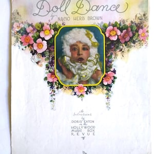 Sheet Music Doll Dance By Nacio Herb Brown Doris Eaton Vocal Vintage 1927