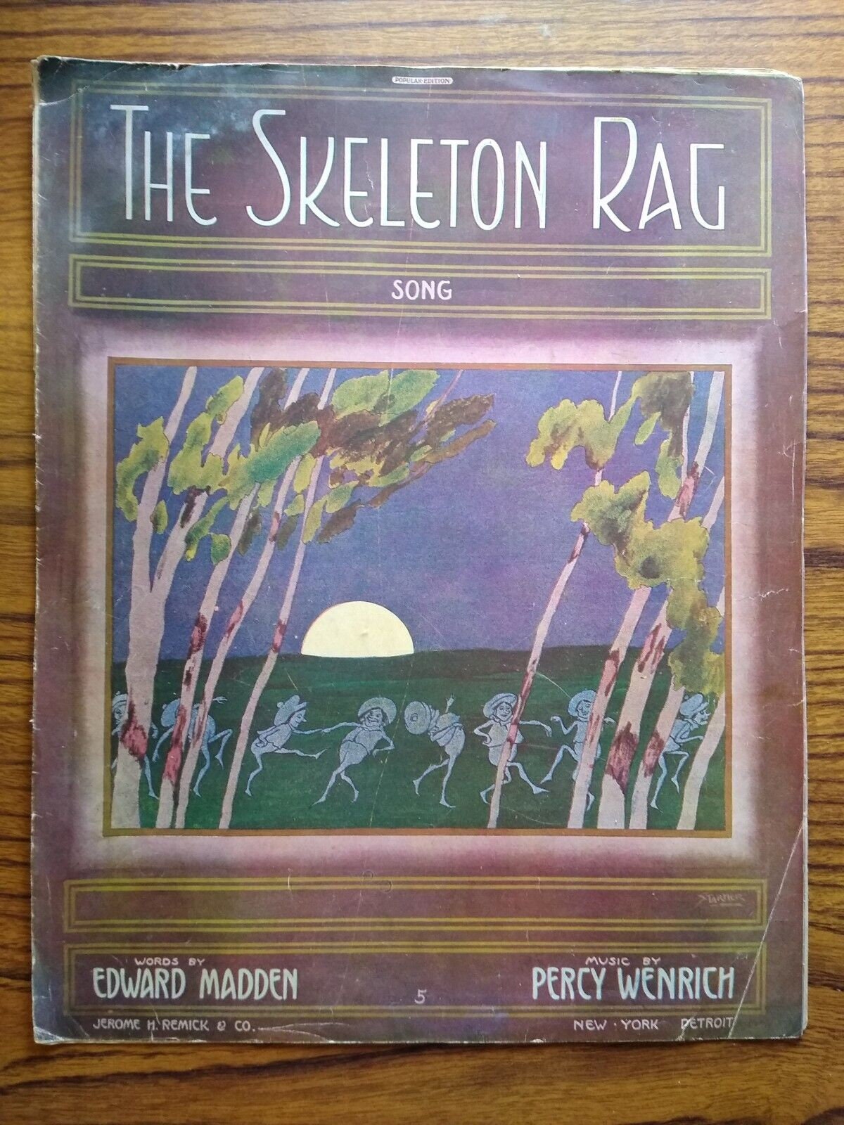 The Skeleton Rag Sheet Music Goblins Pixies 1911 Edward Madden Percy ...