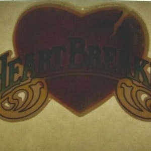 Heartbreaker Herz Scremen Gleamin Glitter Bügelbild Donruss 1970er Jahre Einzigartiges Geschenk